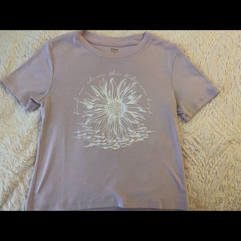 Purple cotton on tee
